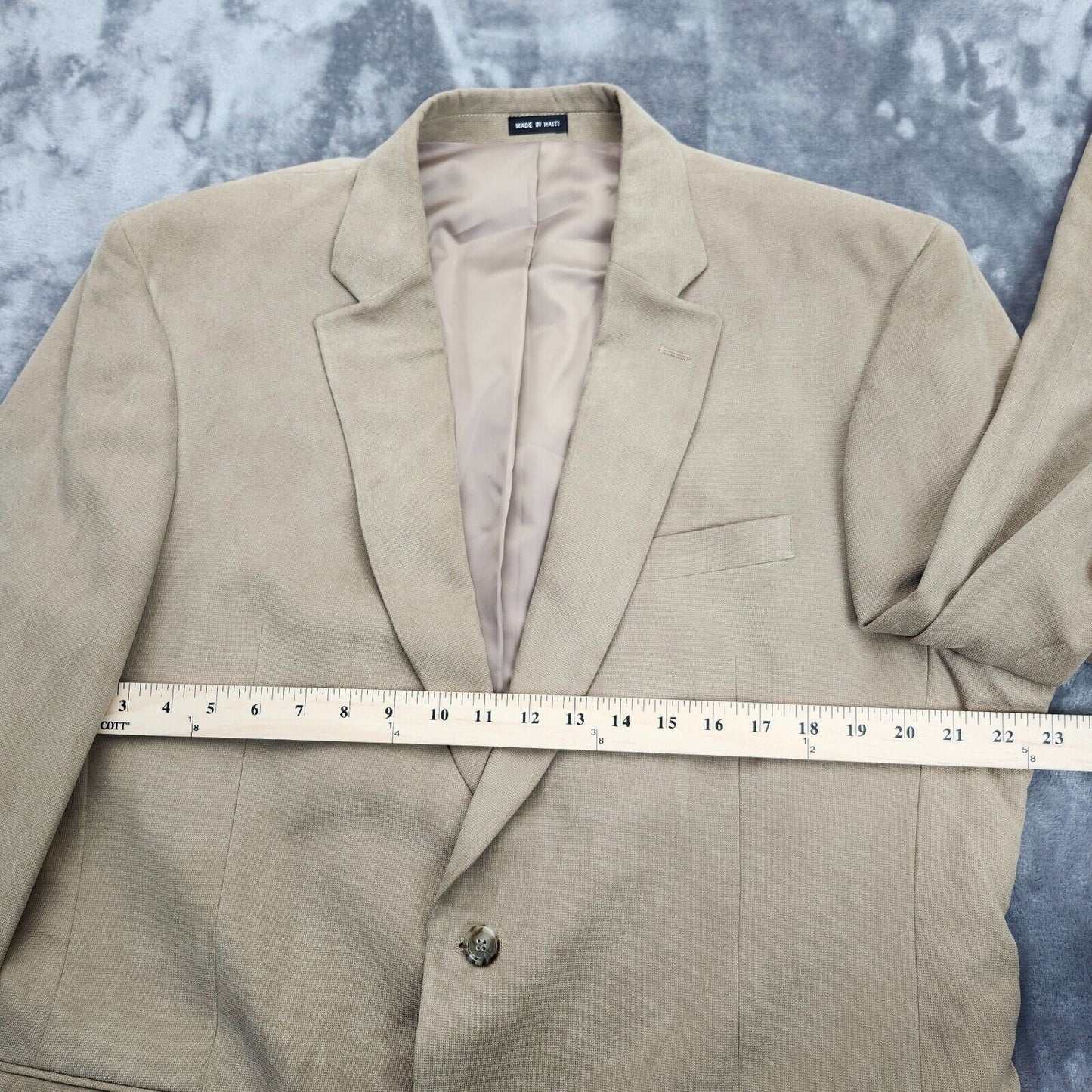 NWT Jones New York Men's 44 Long Sport Coat Blazer Corey Tan Notch Lapel
