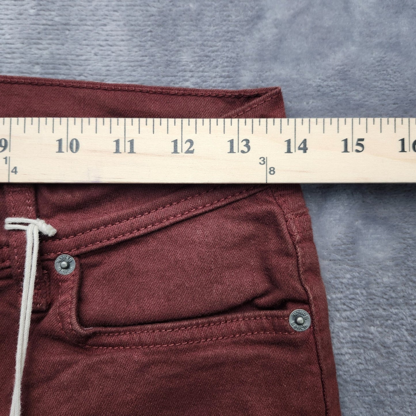 NWT Bench Urban Wear Womens Slim High Rise Jeans Maroon 26w