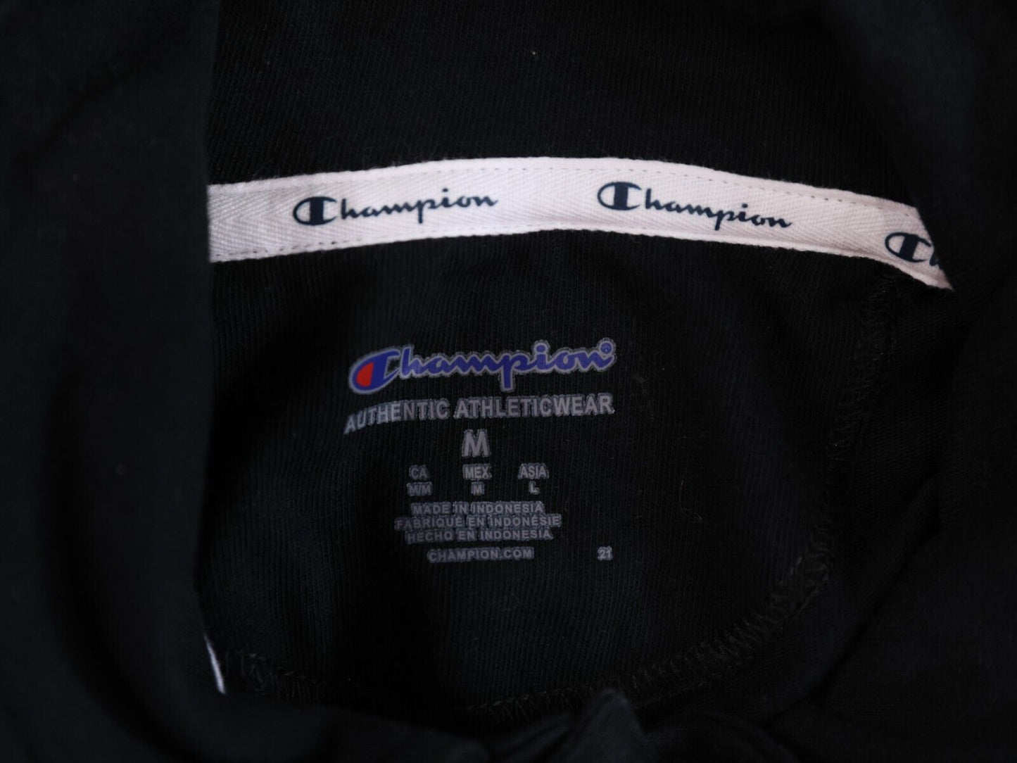 Champion Women's Mid-Weight Jersey Polo Top Black Size Medium