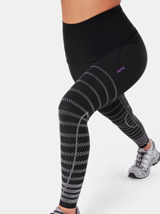 Fanka Body Sculpt Recovery Leggings w Pockets Black/Frost Gray Large