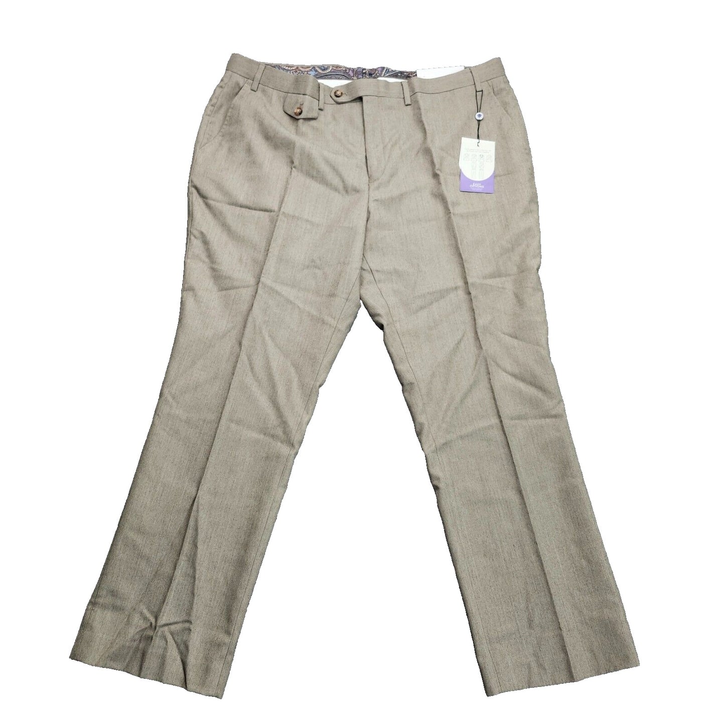 Tayion By Montee Holland Mens Classic-Fit Wool-Blend Dress Pants 42W x 30L