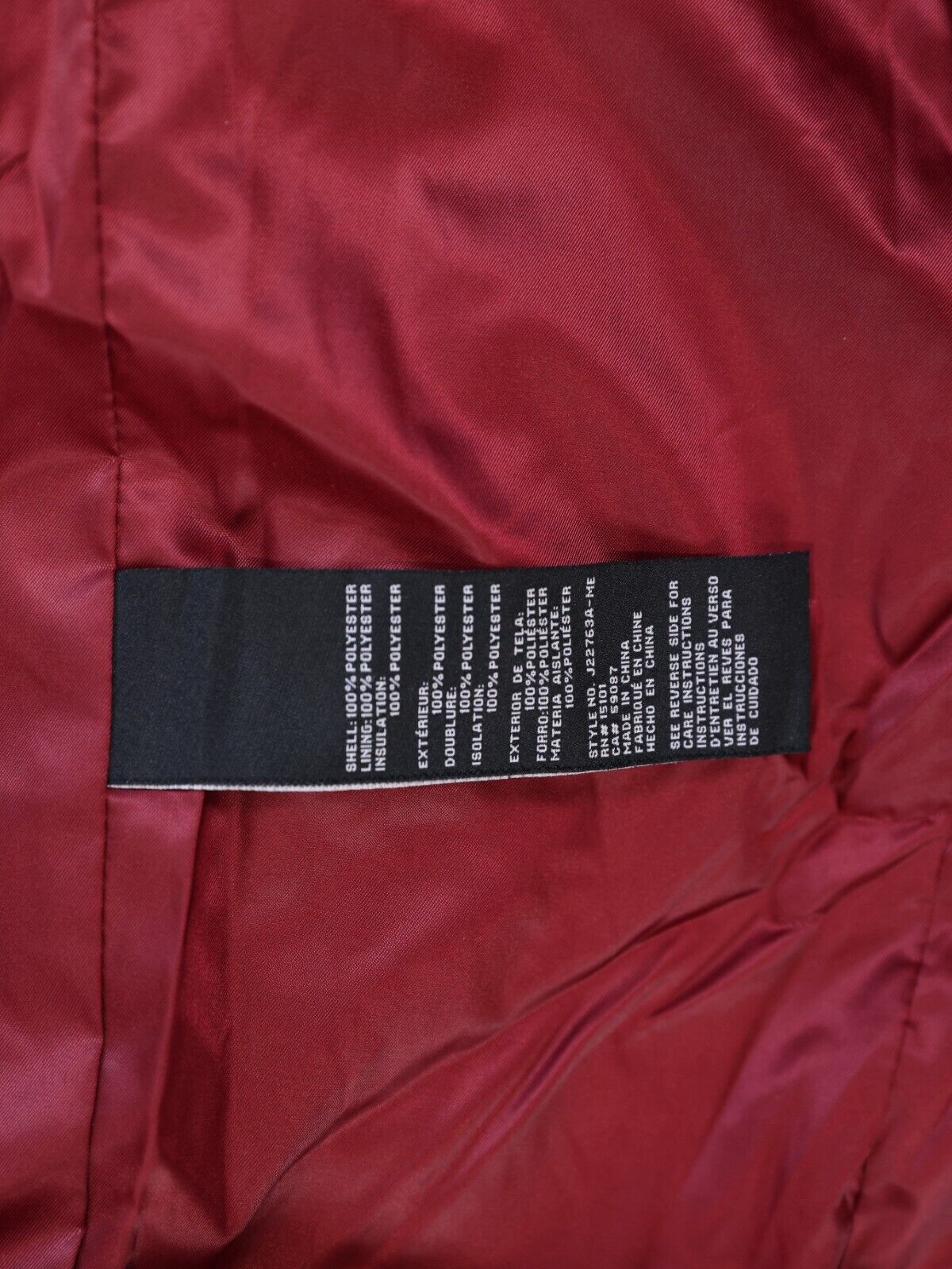$220 Jones New York Womens Trench Code Quilted Buttoned Deep Red Size M