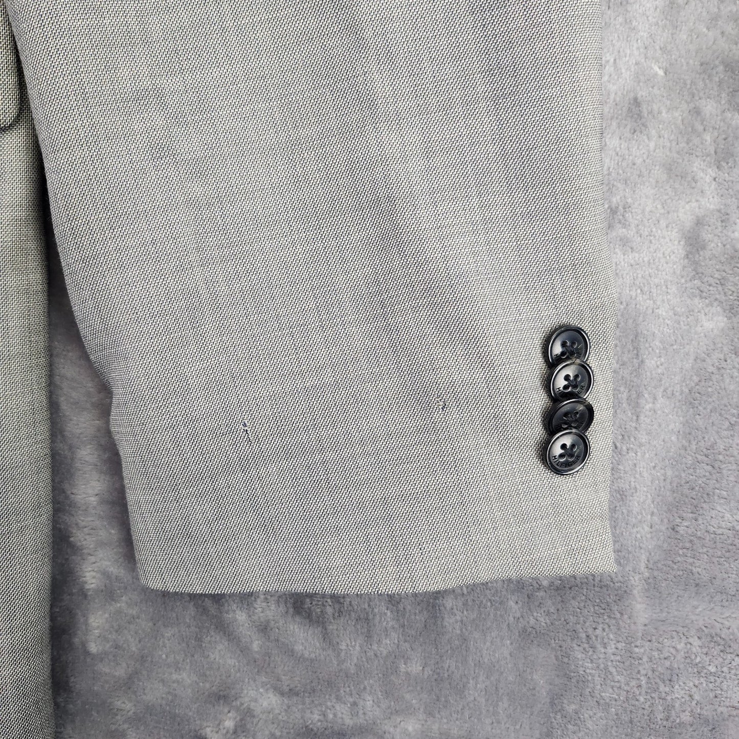Tommy Hilfiger Men's Gray Blazer Sport Coat Suit Jacket Long 46 100% Wool