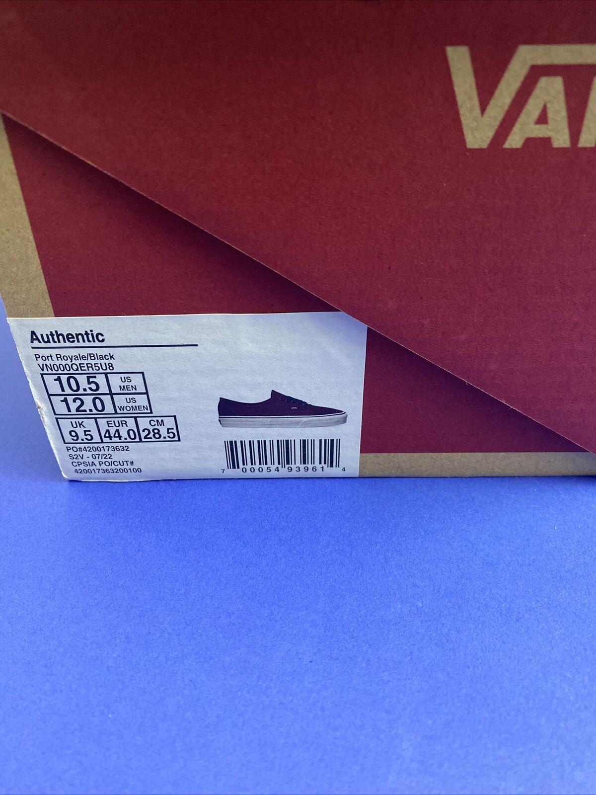 Vans Authentic Sneakers Port Royale New Size 10.5 / 12