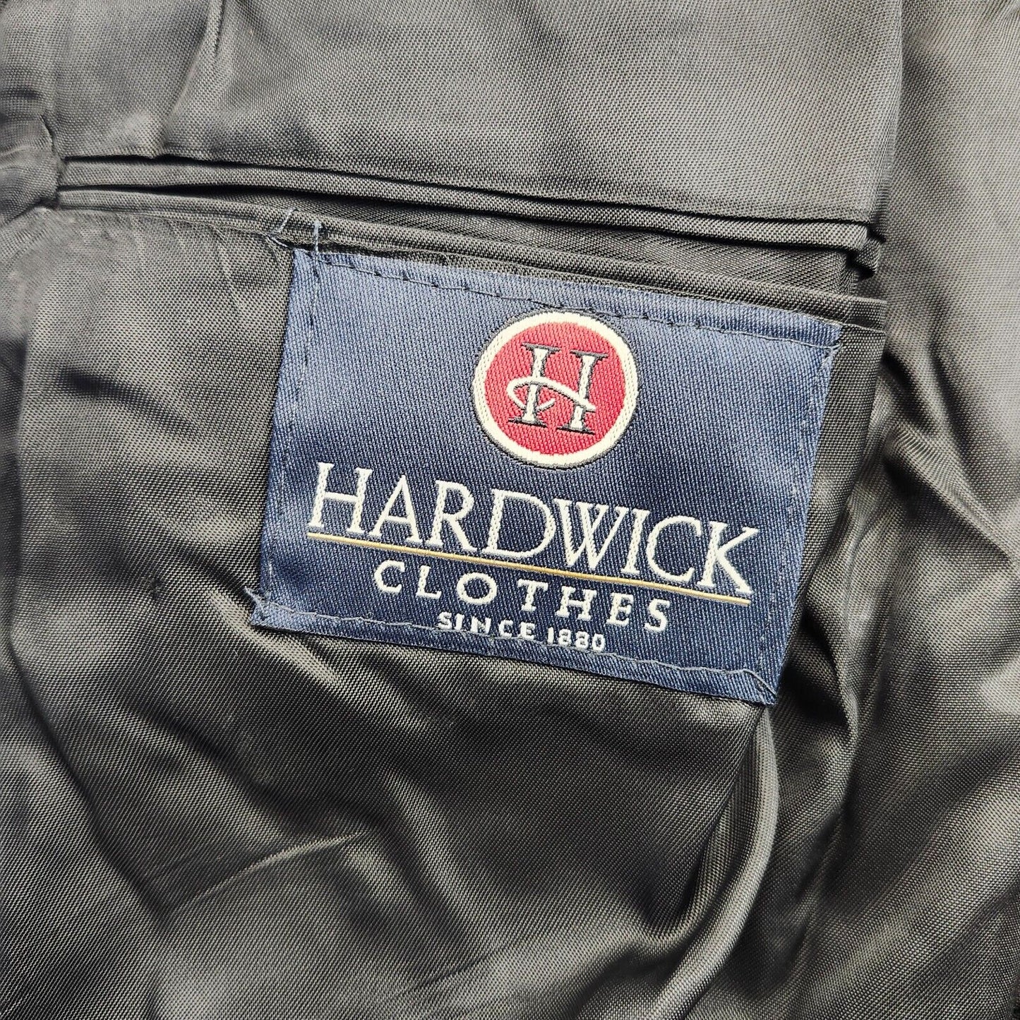 Hardwick Clothes Men's Suit Jacket Black Peak Lapel Double Breasted 54 Long