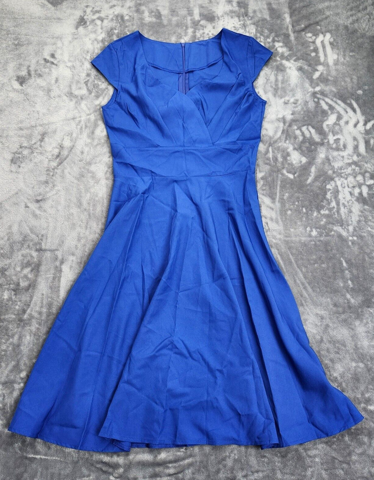 Evening Dresses Women Solid Color Sleeveless Blue M