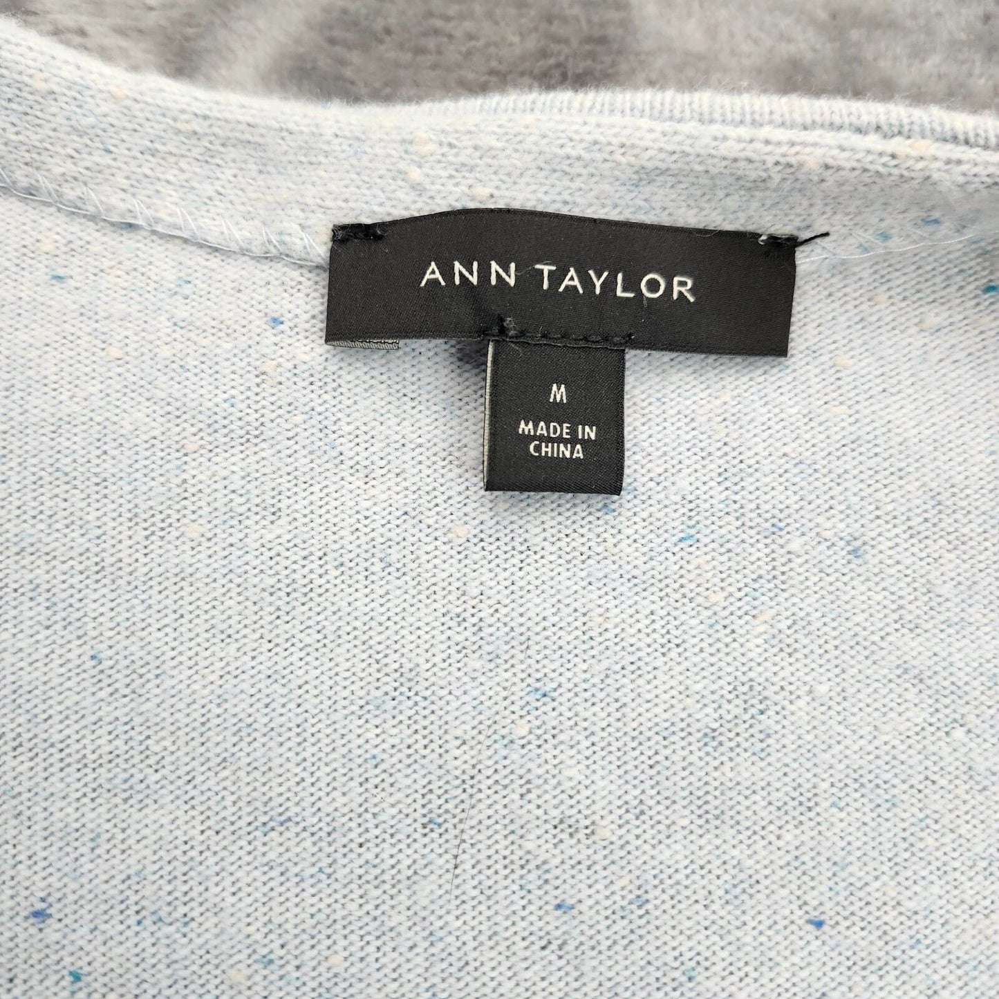 Ann Taylor blue heathered long sleeve open front cardigan Medium