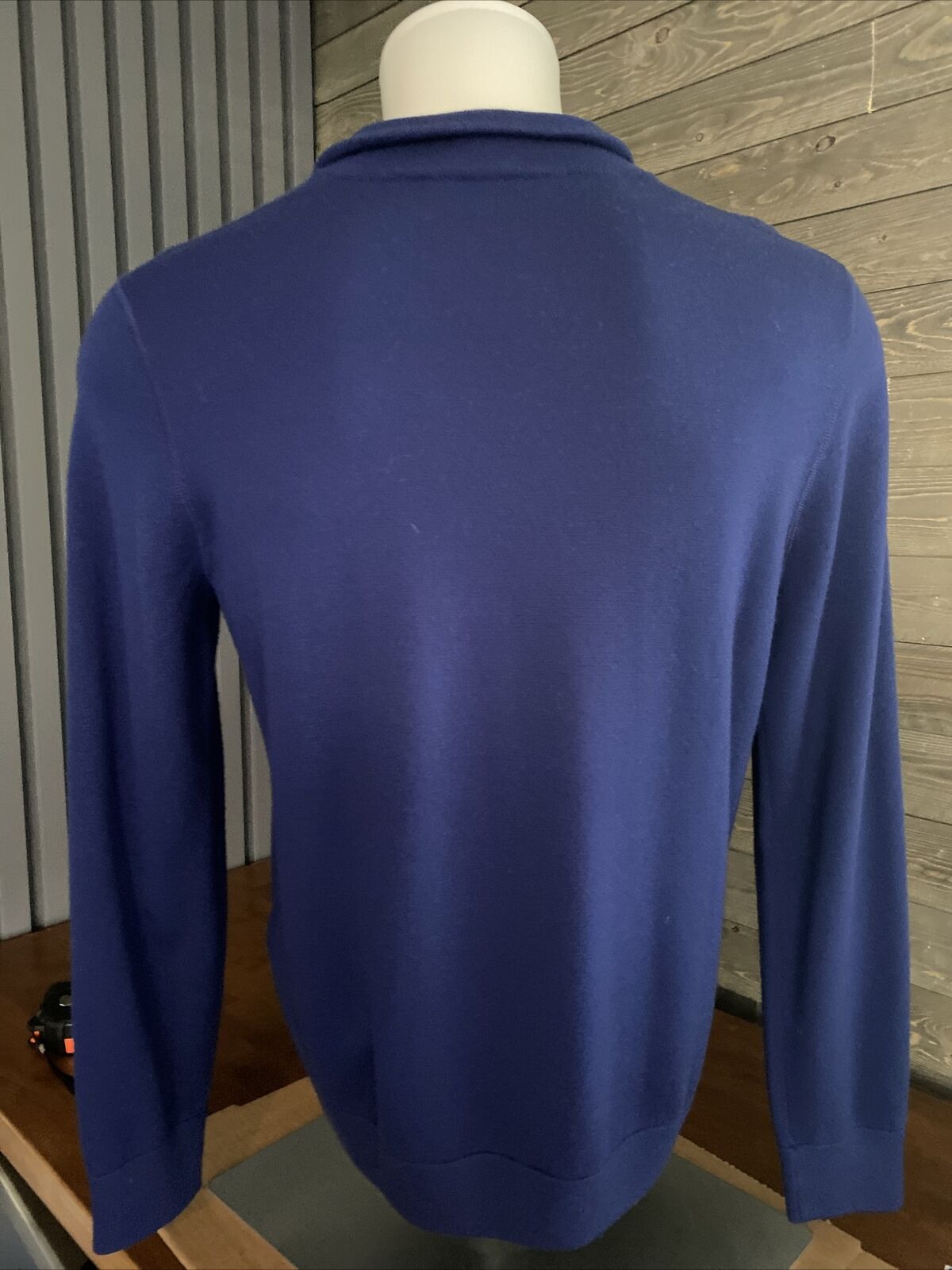 Michael Kors Mens Sweater 1/4 Zip Blue MEDIUM