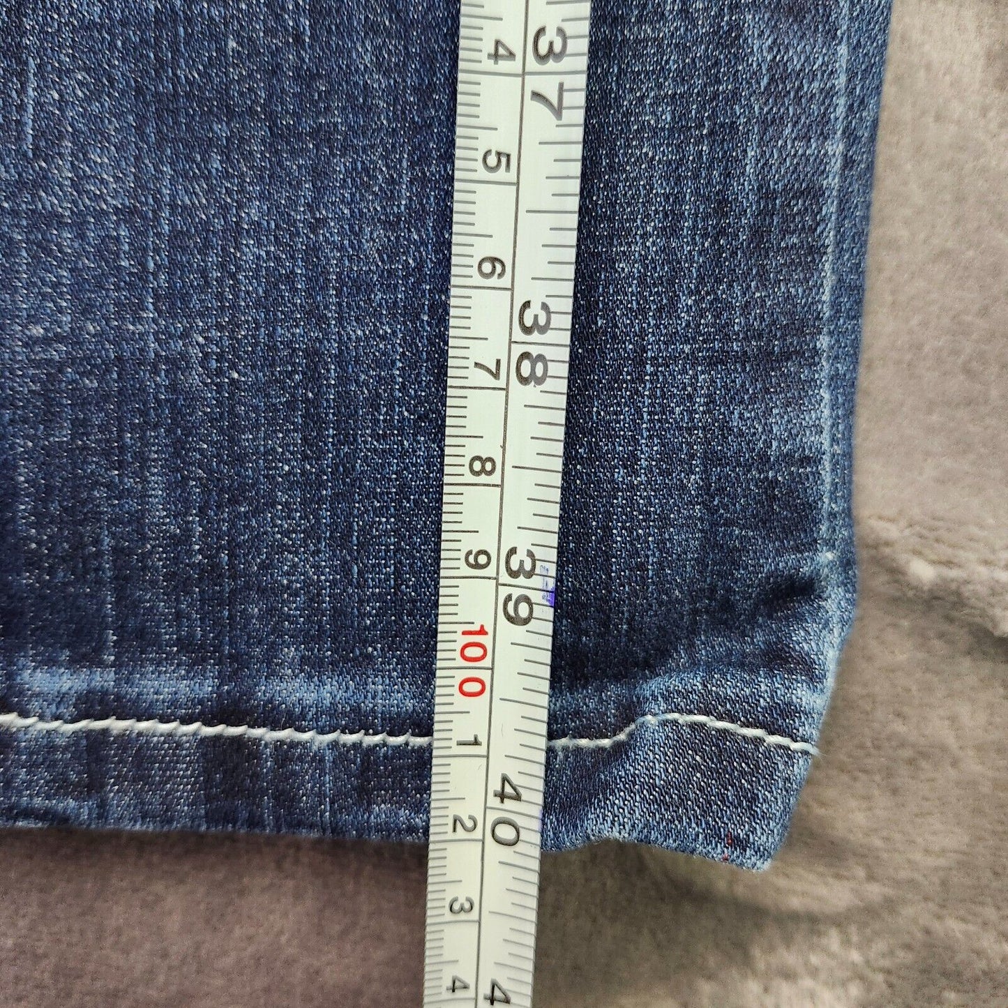 Flamingals Women's Straight Ripped Faded Dark Wash Blue Jeans Size XL