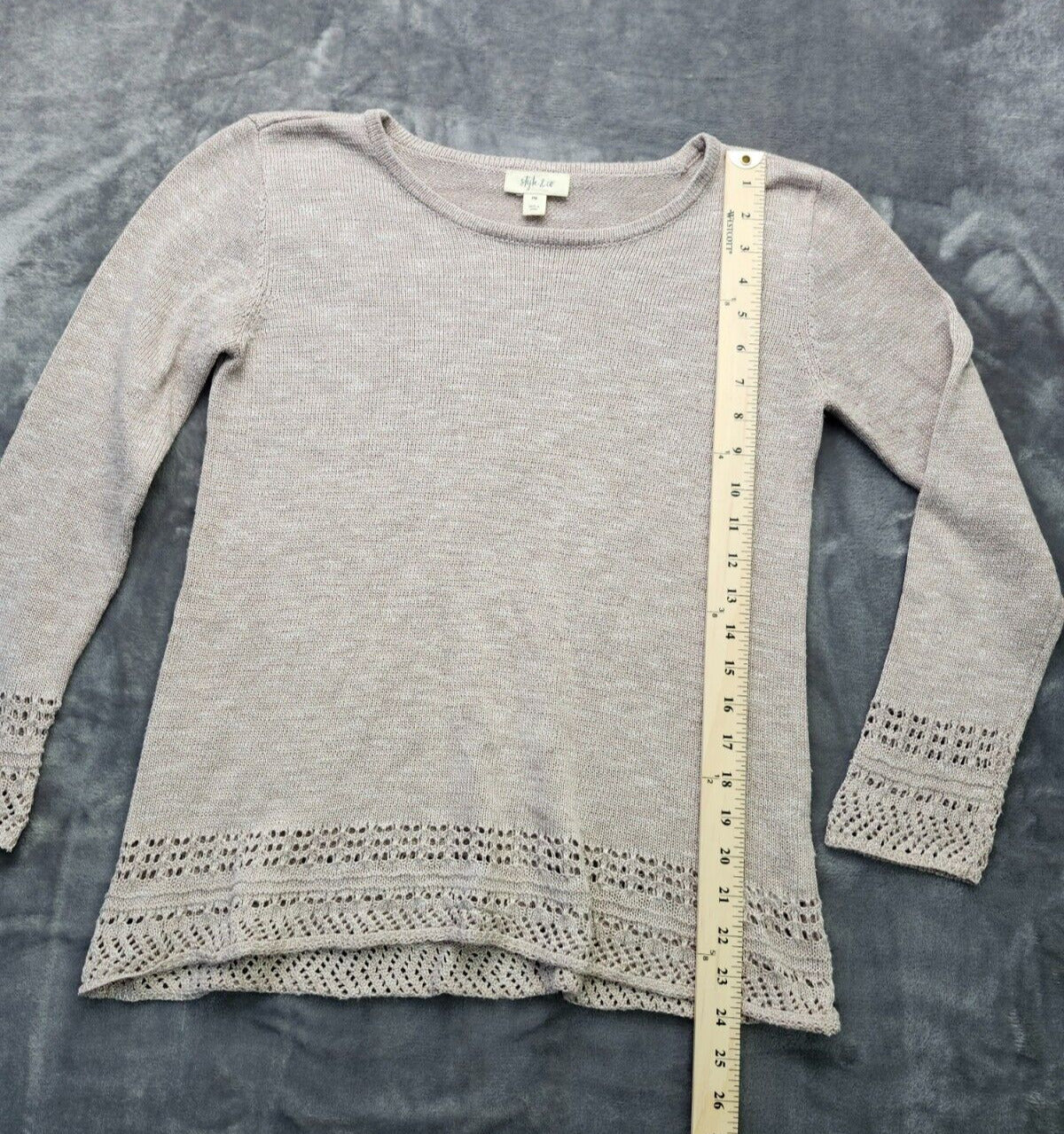 style and co knitted sweater womens size Petite Medium