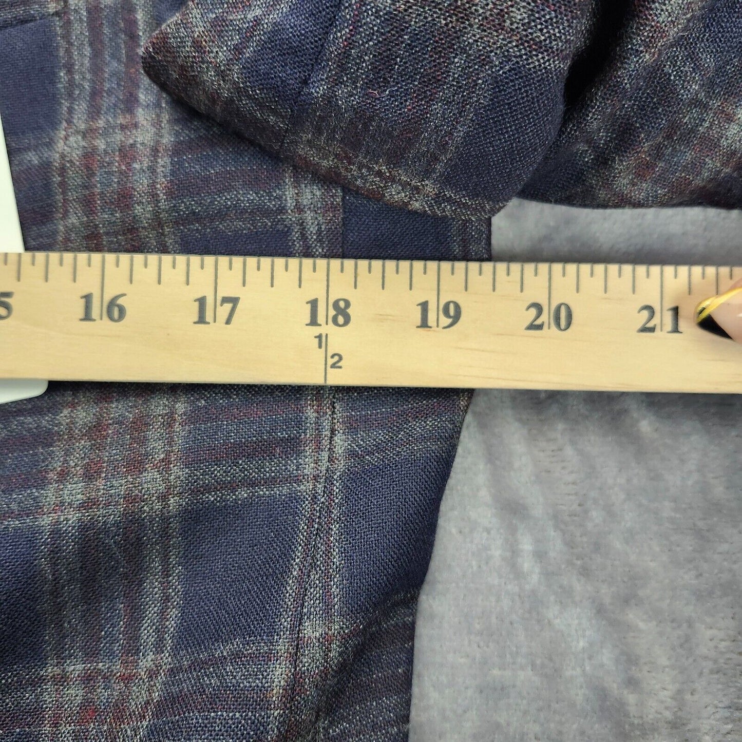 Lauren Ralph Lauren Polyester Blue Plaid Suit Jacket Blazer 38S NWT