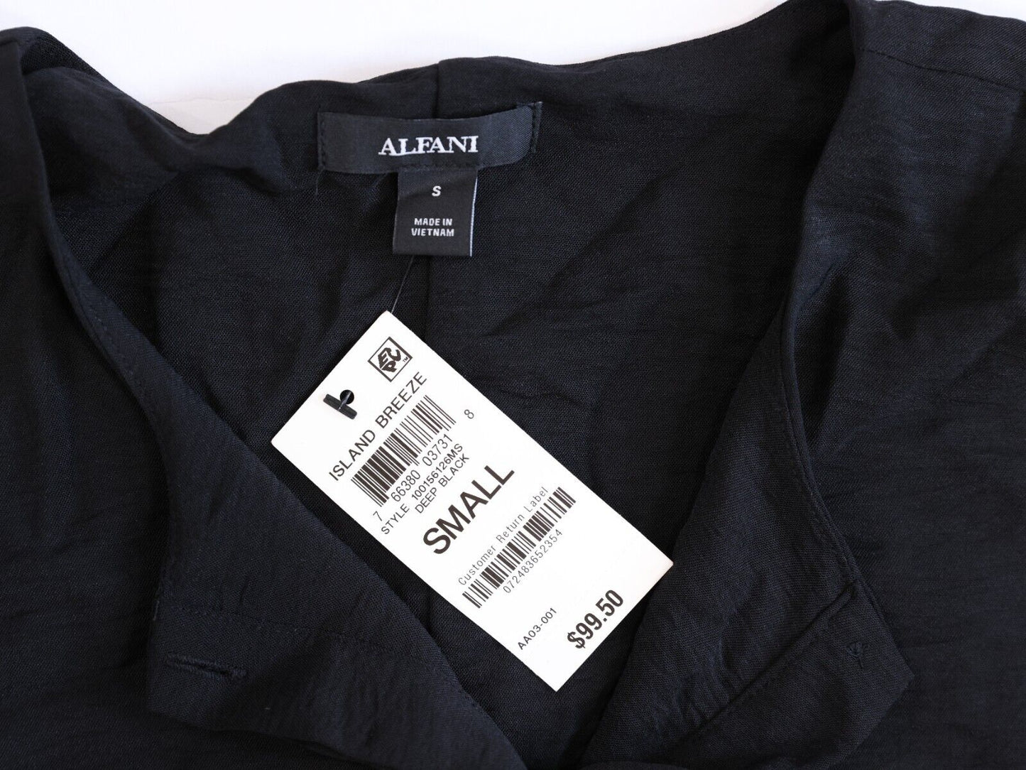 Alfani Dress Black Island Breeze Size SMALL
