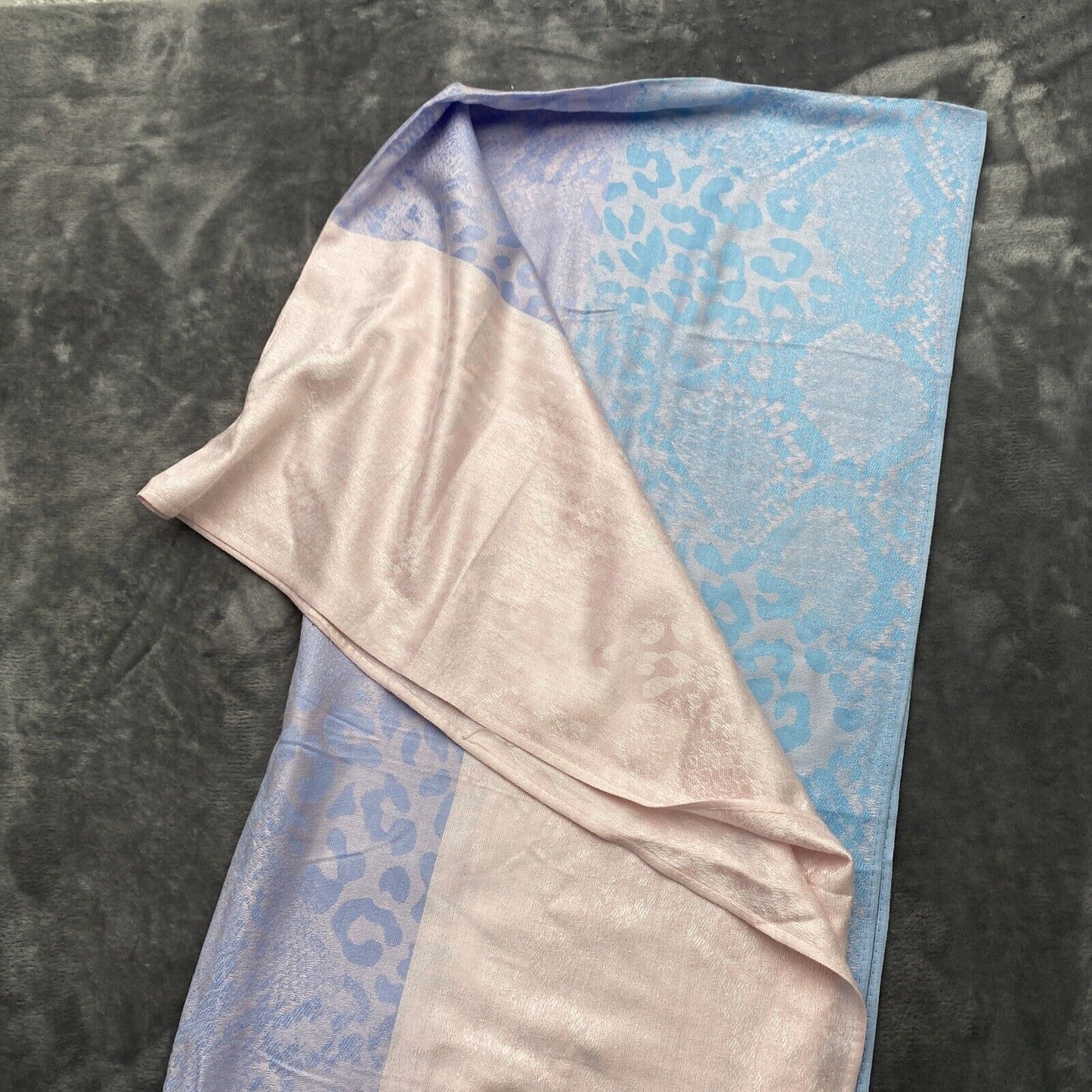 Scarf With Tassels Blue Pink Red Purple Lightweight Scarf 70x52 Inches