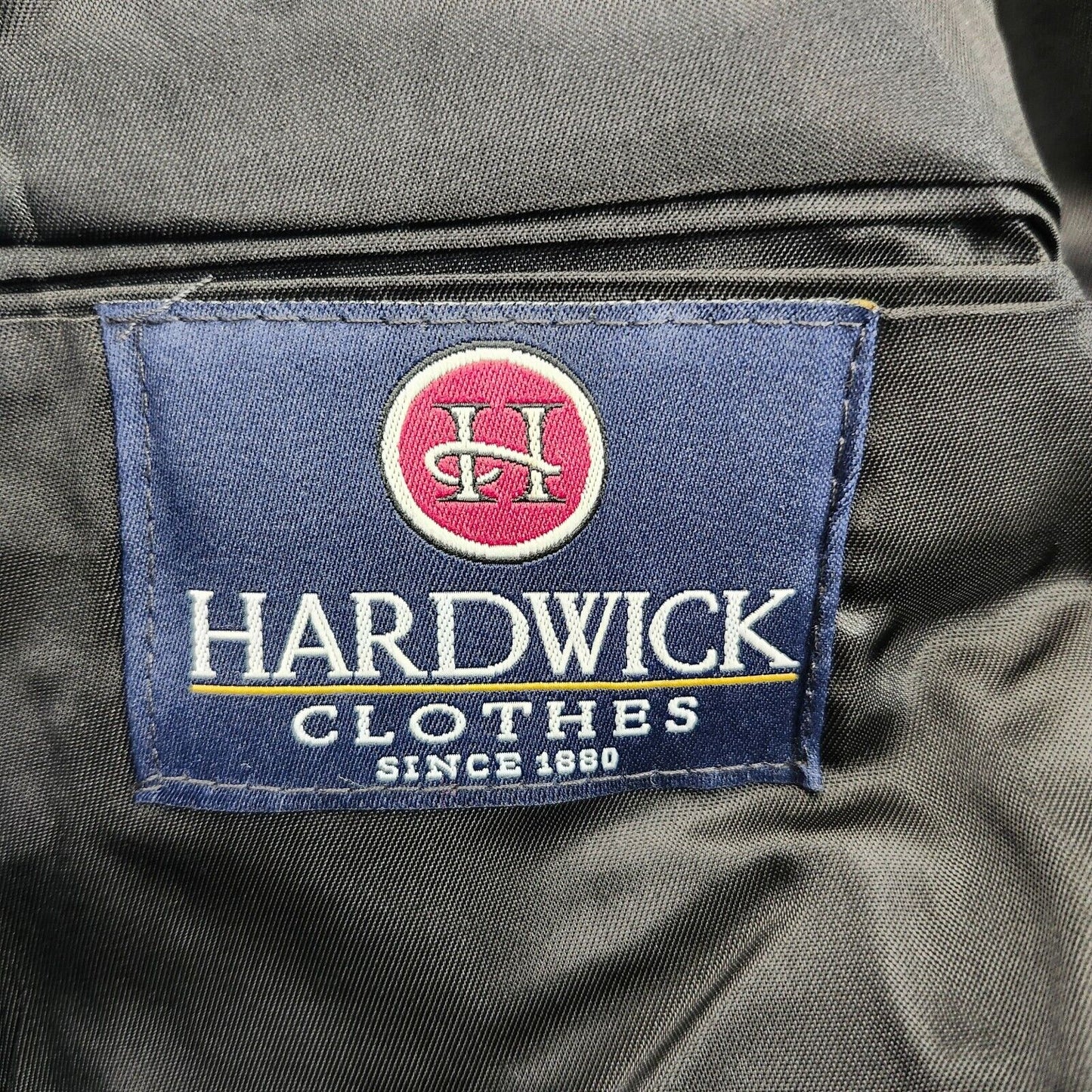 NWT Hardwick Clothes Men's Suit Jacket Black 46 Reg Peak Lapel Double Breasted