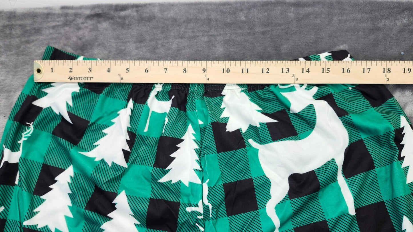 Long Sleeve Christmas Print Soft Warmth Loungewear Festive Sleepwear Sets 2XL