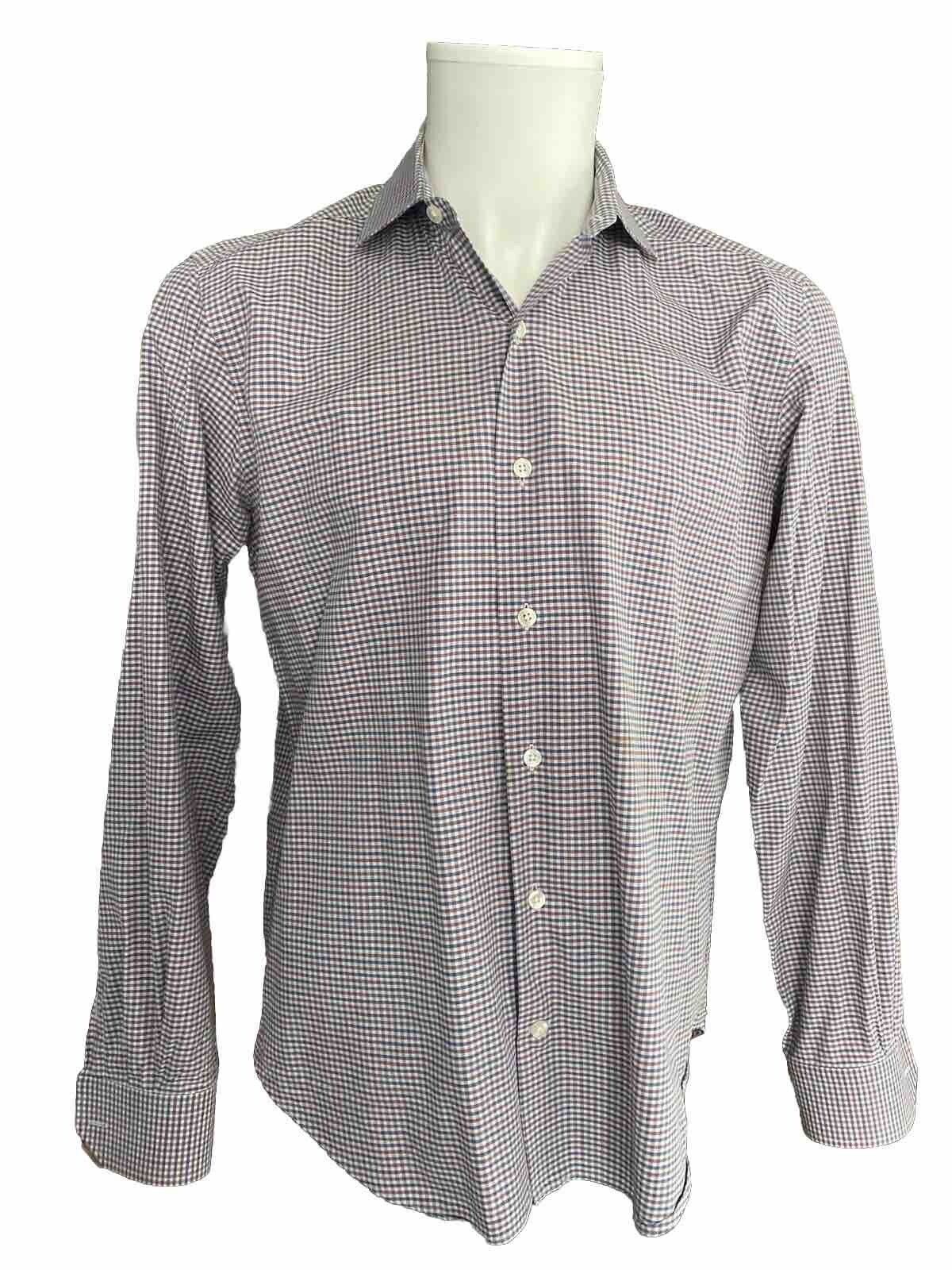 Cultura Mens Dress Shirt Size M 15.5 Italian Made