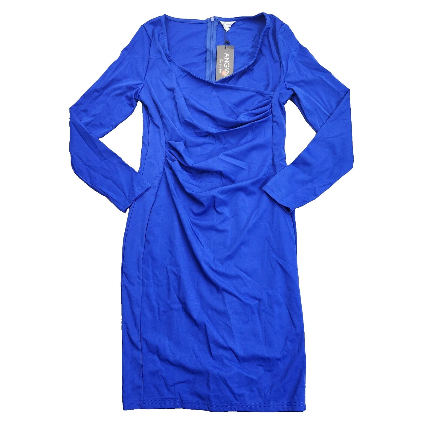 Angvns long sleeve Blue bodycon dress size Large