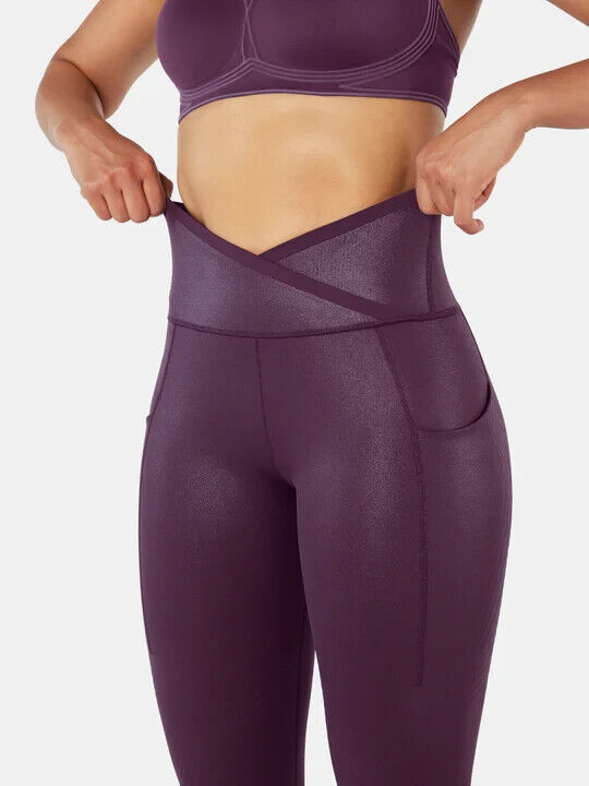 Fanka Body Sculpt Lift n Curve Leggings Midnight Small Faux Leather Leggings