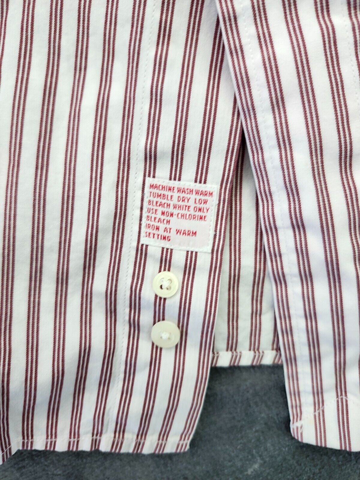 Brooks Brothers 100% cotton size 16.5 red and white candystripe