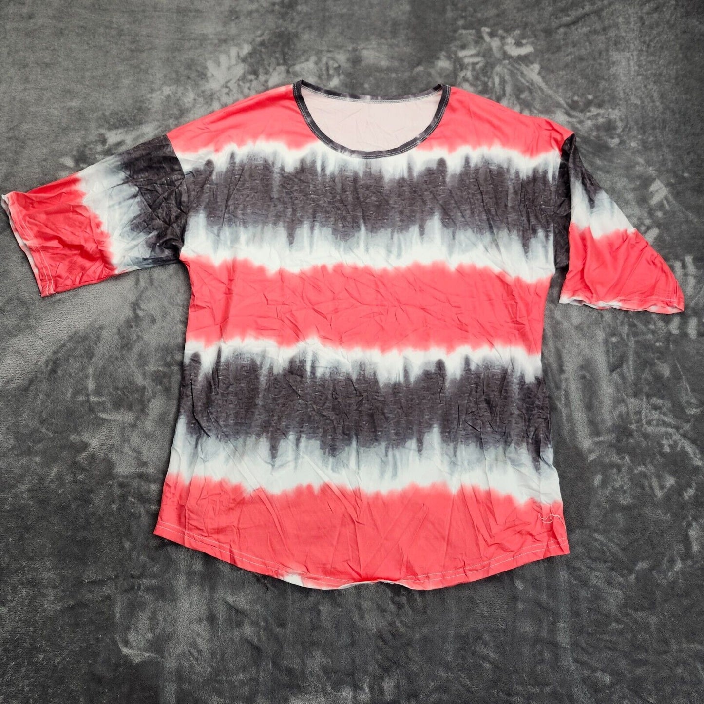 Womens Striped T-Shirt Short Sleeve Casual Tee Tops Blouse 5XL