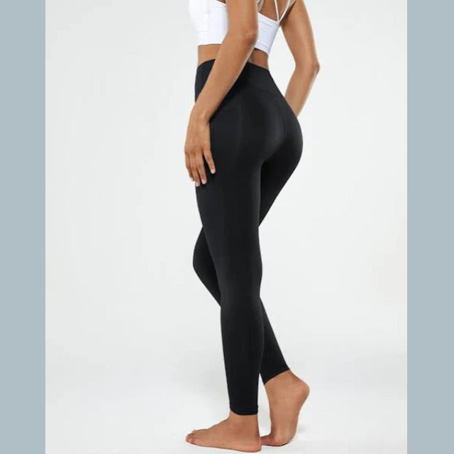 Fanka Women's Compression Everyday Leggings Beyond Nude Large Black