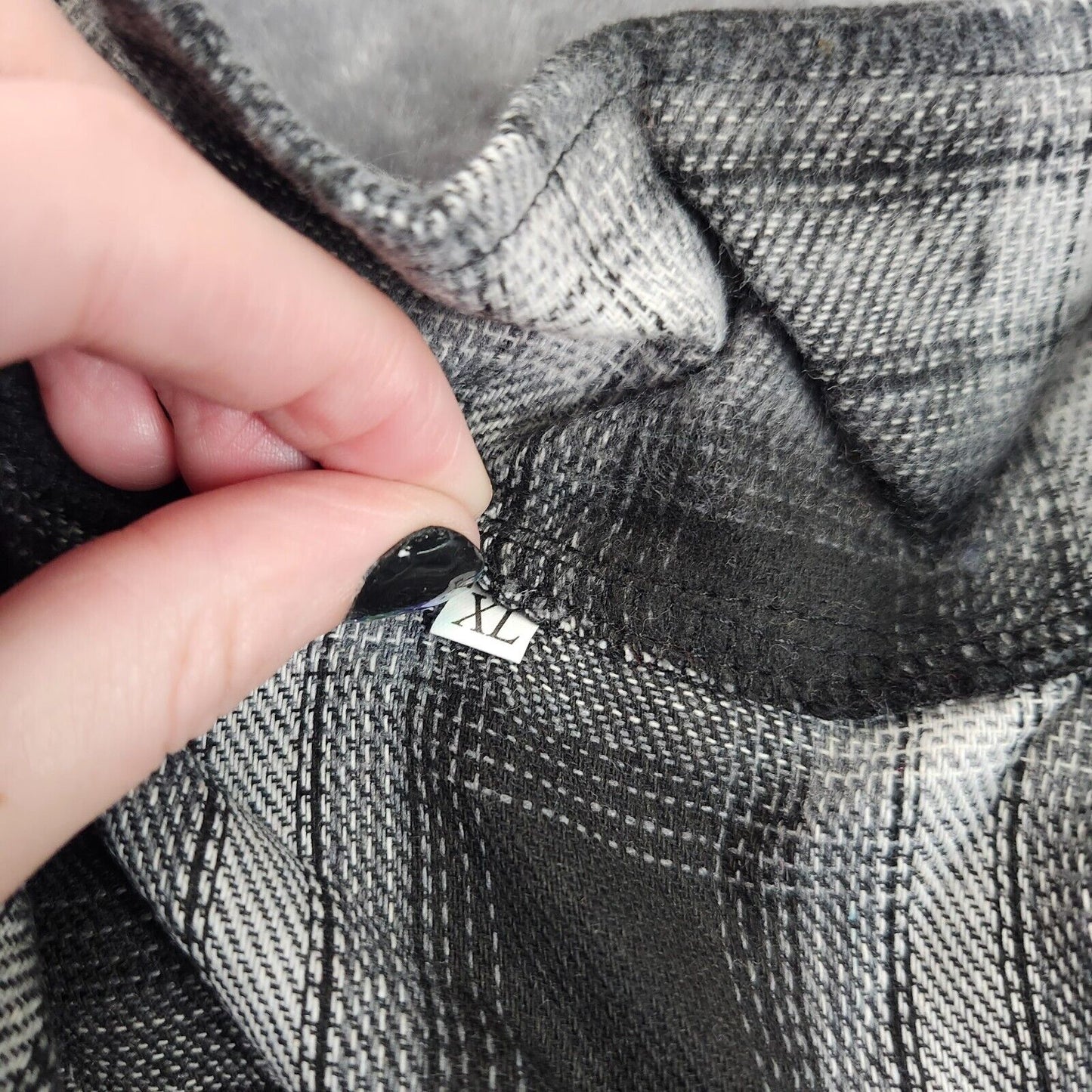 Womens Button Down Long Plaid Shirts Cardigan Long Sleeve Pockets XL