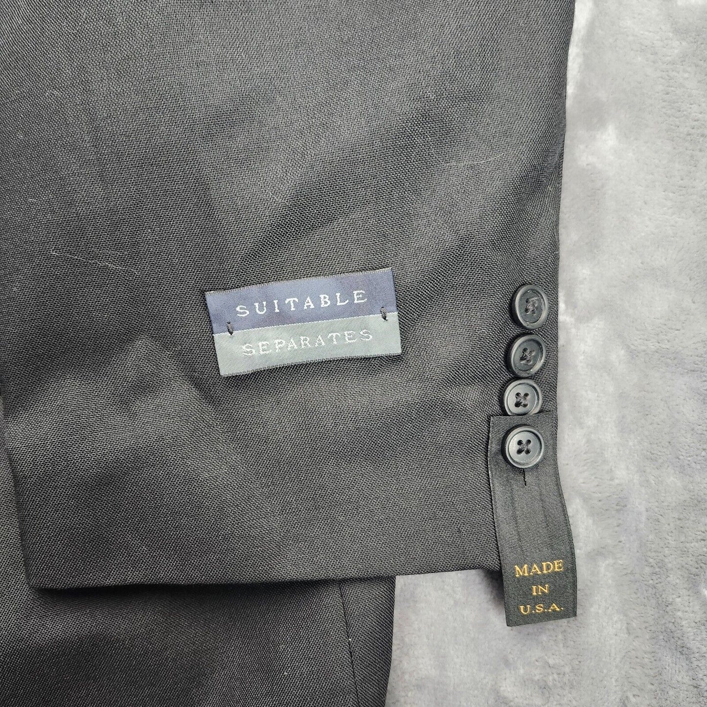 NWT Hardwick Clothes Men's Suit Jacket Black 58 Reg Peak Lapel Double Breasted