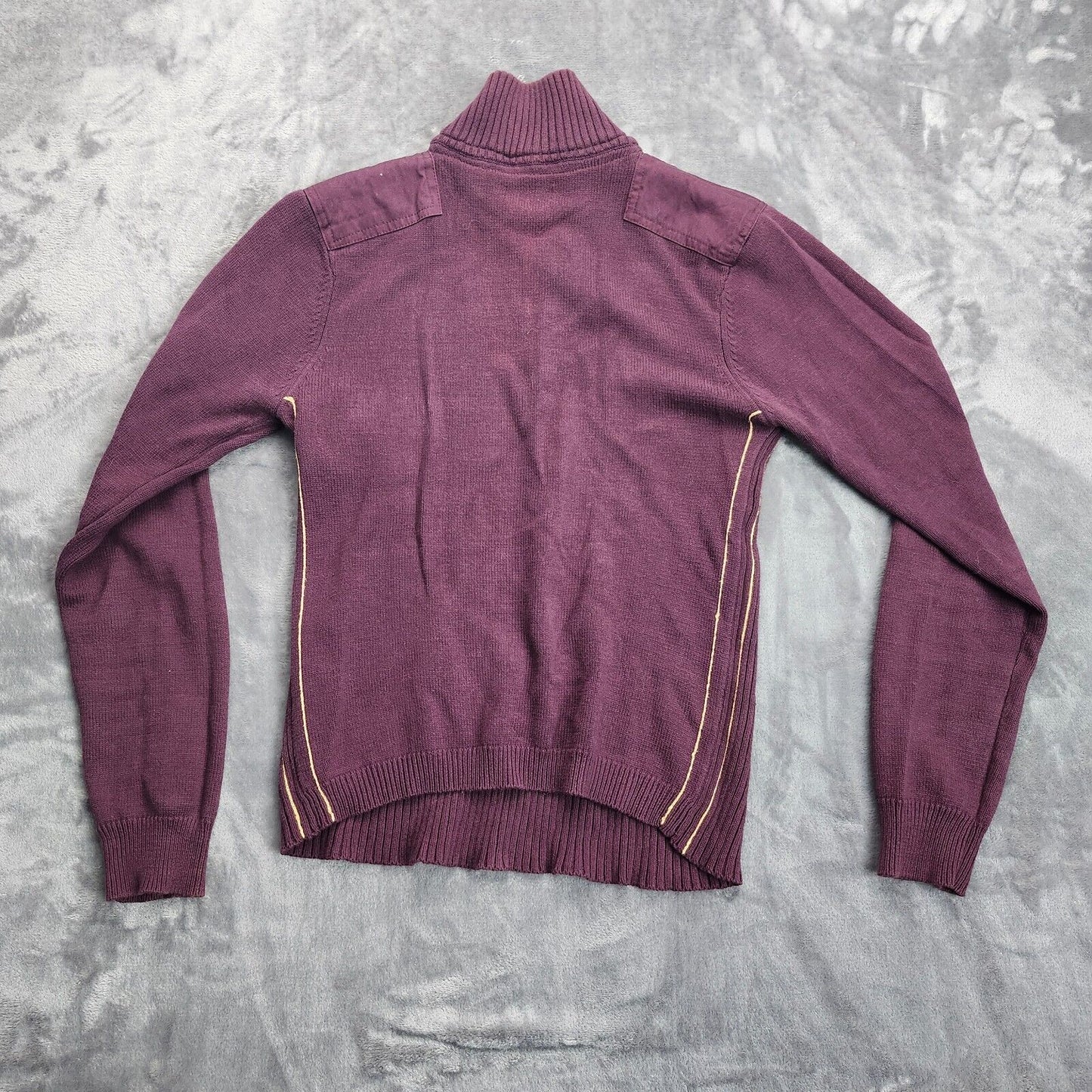 Mens BUFFALO DAVID BITTON Med 100% COTTON 1/4 Zip Long Sleeve Sweater