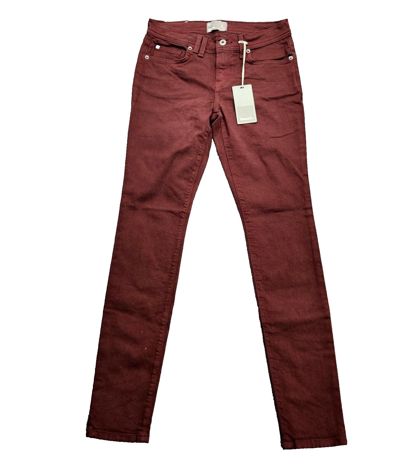 NWT Bench Urban Wear Womens Slim High Rise Jeans Maroon 26w