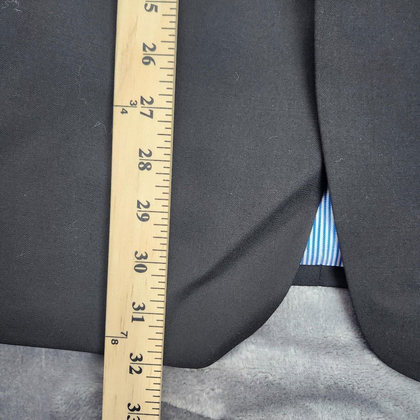 NWT Tommy Hilfiger Mens Suit Jacket 100% Wool Black Notch Lapel 38 Long
