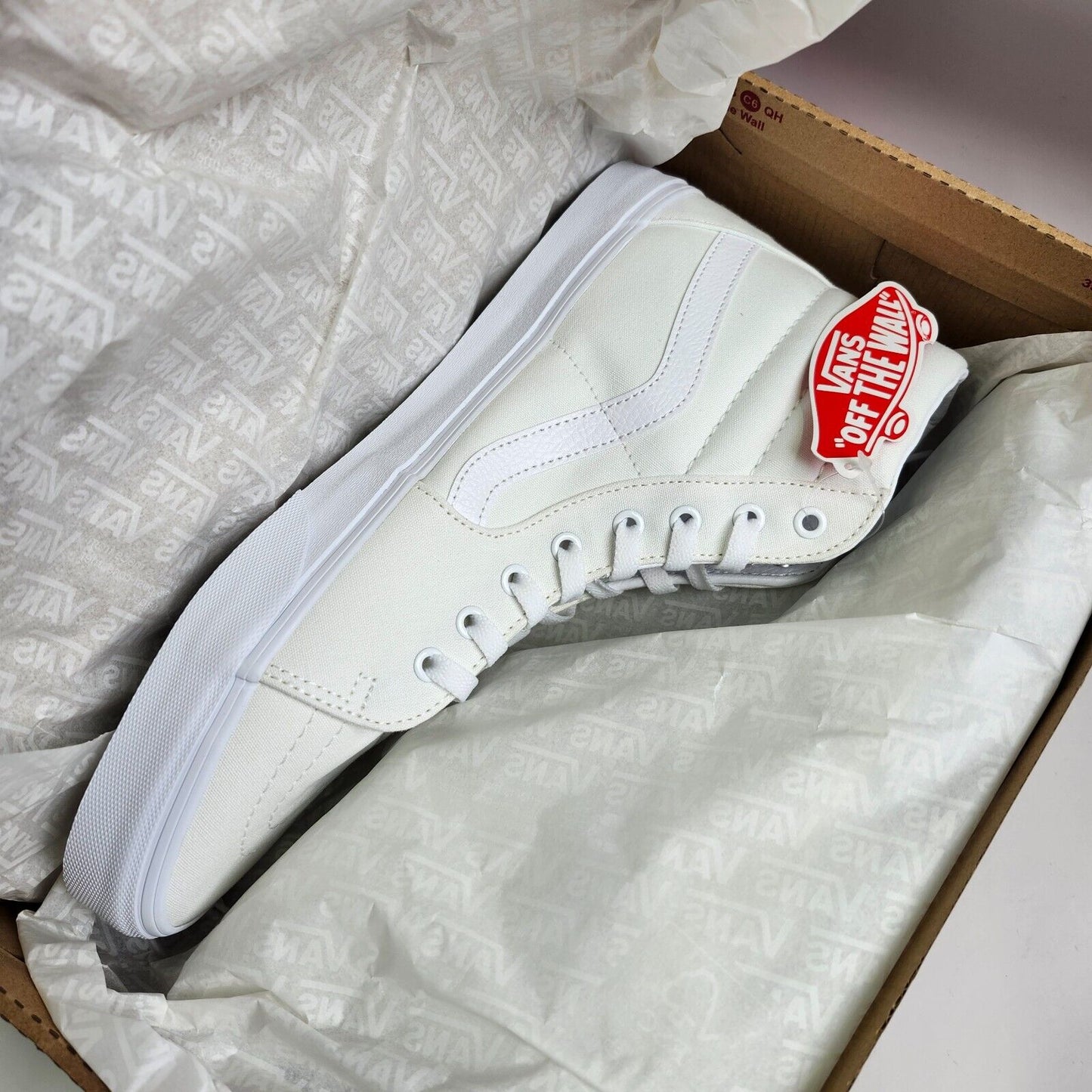 Size 13 - VANS Sk8- High True White