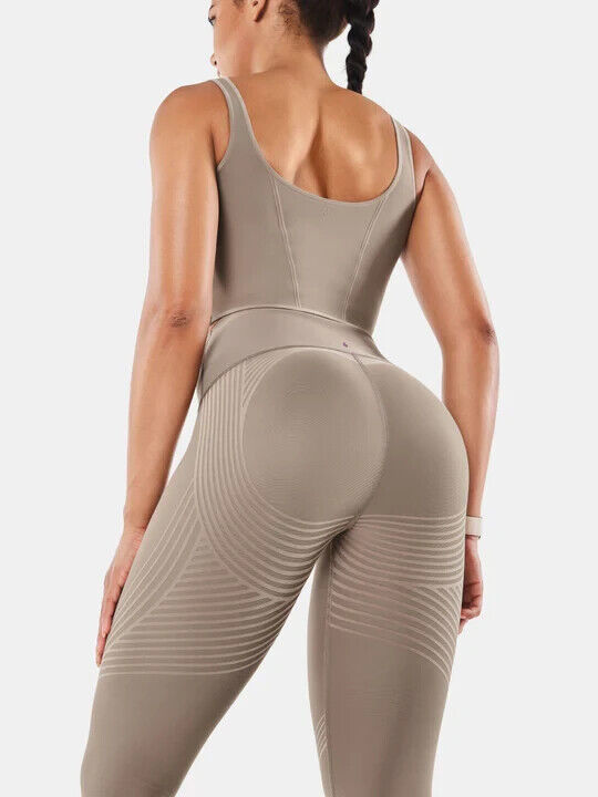 Fanka Body Sculpt Leggings (Reversible Wear) Tan Large