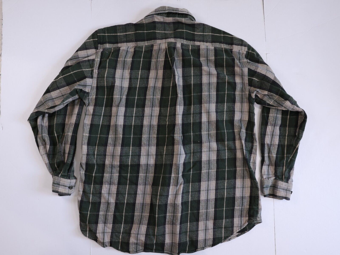 ALASKA BAY OUTFITTERS LS PLAID FLANNEL BUTTON UP SHIRT SZ XL (Vintage)