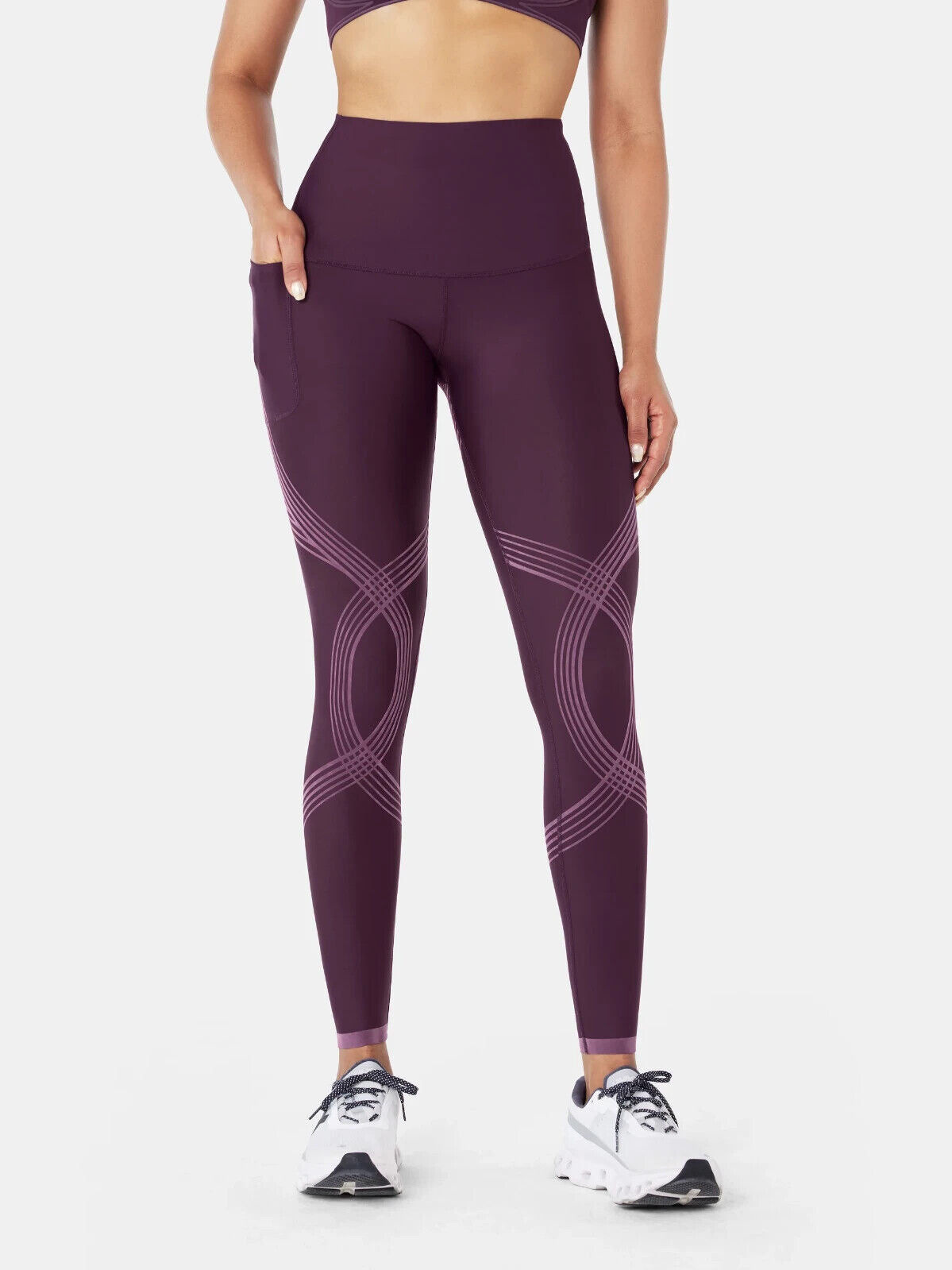 Fanka Body Sculpt Lift n Curve Leggings (with Pockets) midnight crushed plum XS
