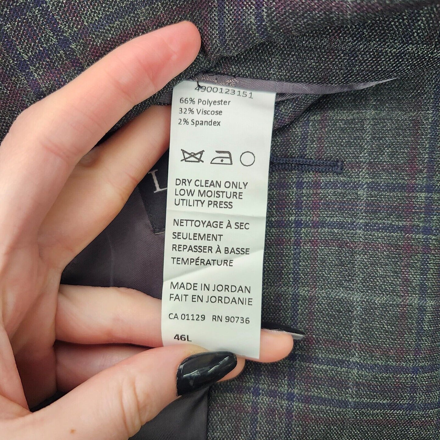 Lauren Ralph Lauren Polyester Green Plaid Suit Jacket Blazer 46L NWT