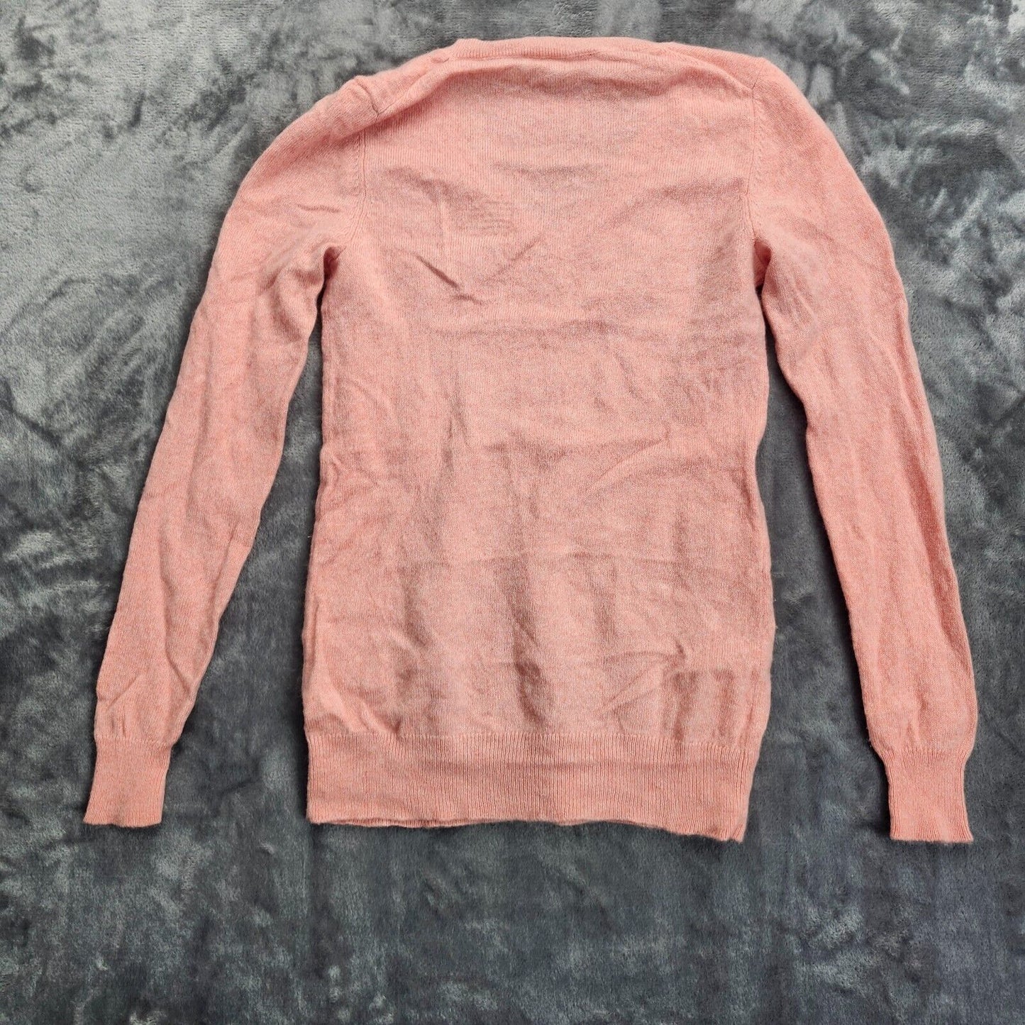 ANN TAYLOR PETITE 100% CASHMERE XXSP V-neck Pink Knit Sweater