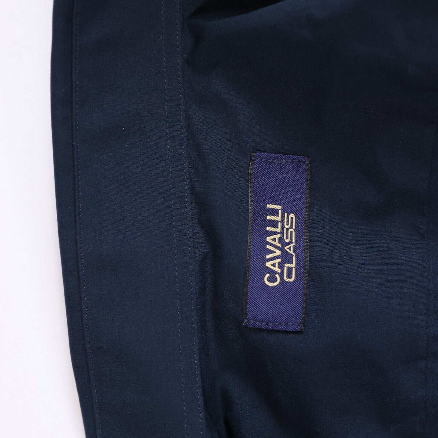 $350 Cavalli Class (Size 15.5) By Roberto Cavalli Men's Navy Blue $350 Retail