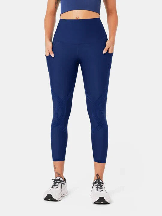 Fanka Navy Small Lift and Curve 7/8 Leggings (Side Pocket Reversible Wear)