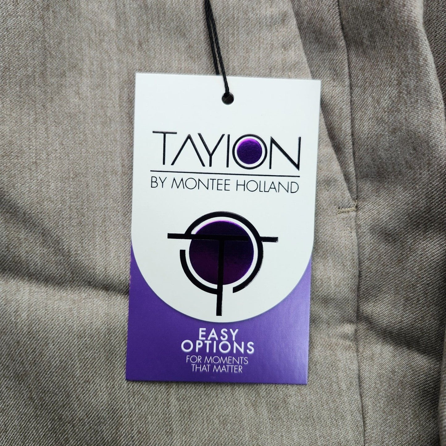 Tayion By Montee Holland Mens Classic-Fit Wool-Blend Dress Pants 42W x 30L