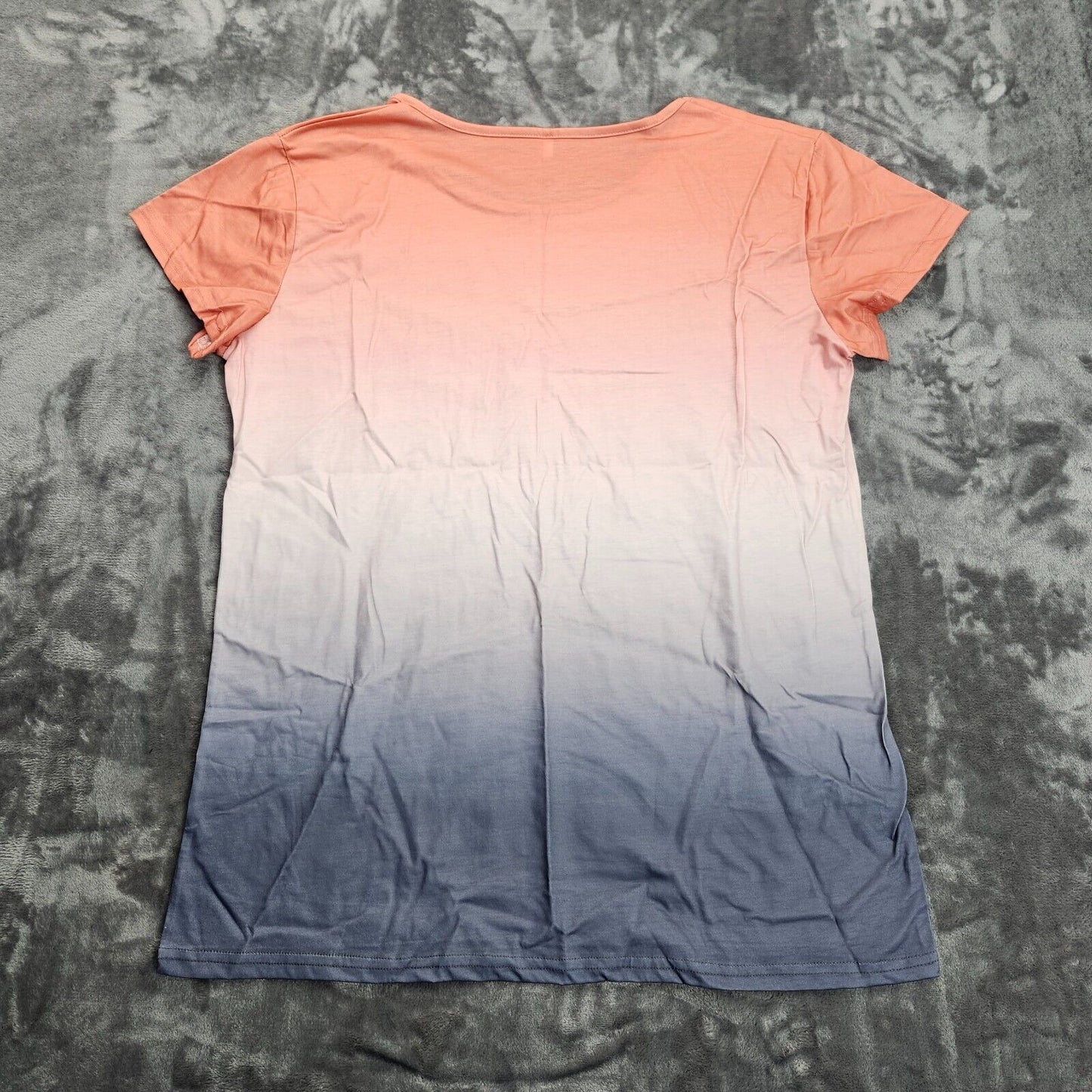Womens Tie Dye Short Sleeve T Shirts Ombre Crew Neck Tops Loose Fit Athletic 3XL