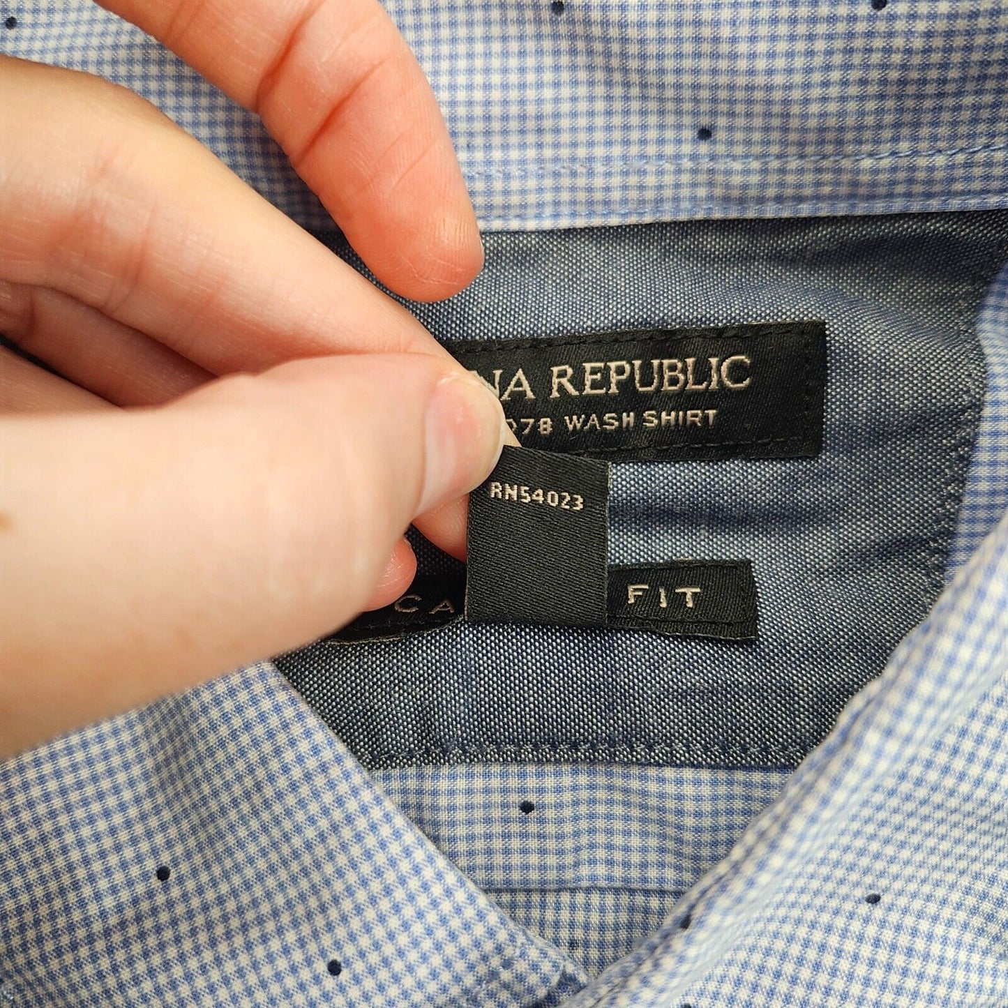 Banana Republic Button Down Shirt Mens M Check Pattern Pocket Buttoned Collar