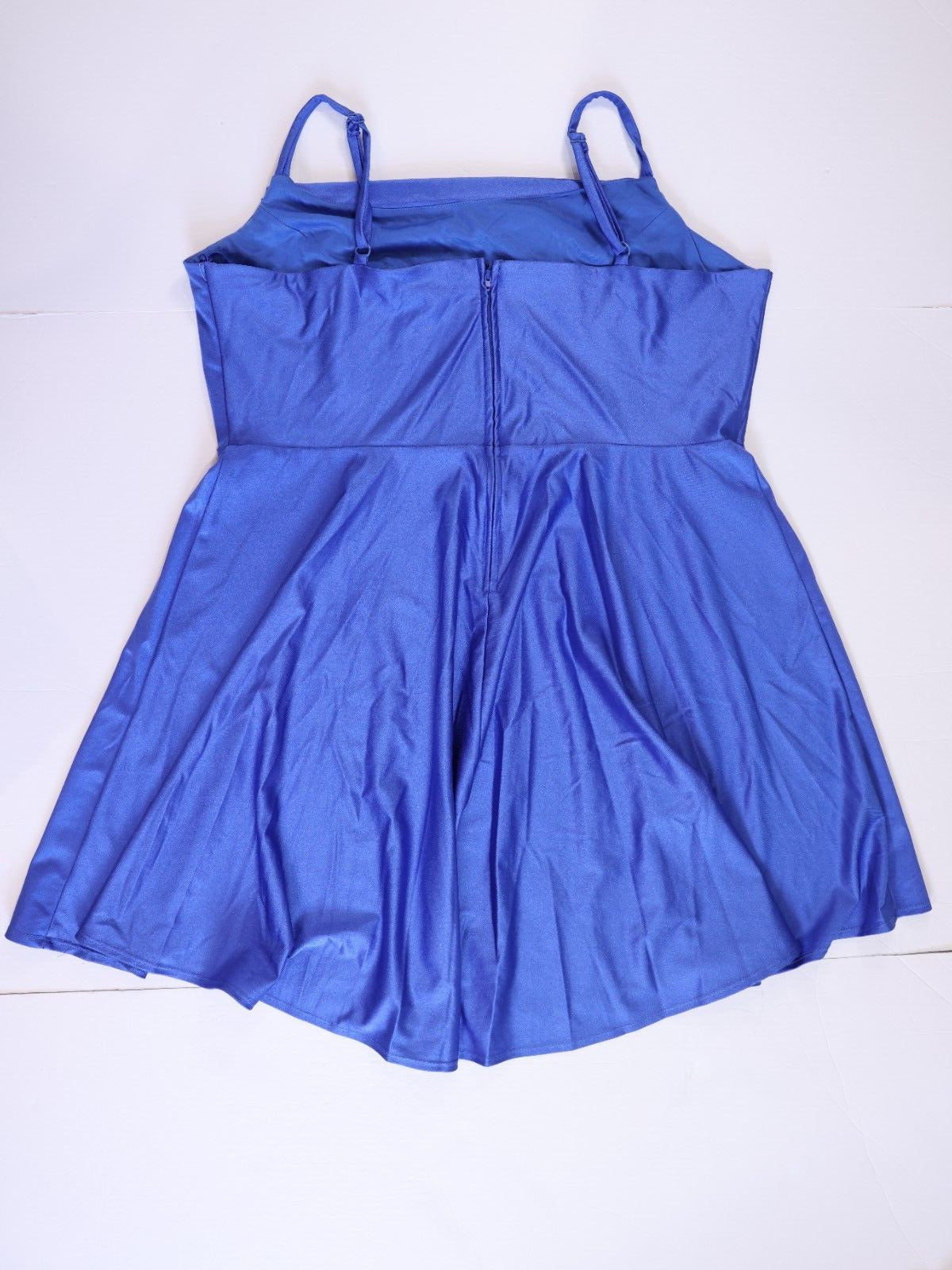 $79 City Studio Trendy Plus Size Cowlneck Fit & Flare Dress Blue Sz 18W