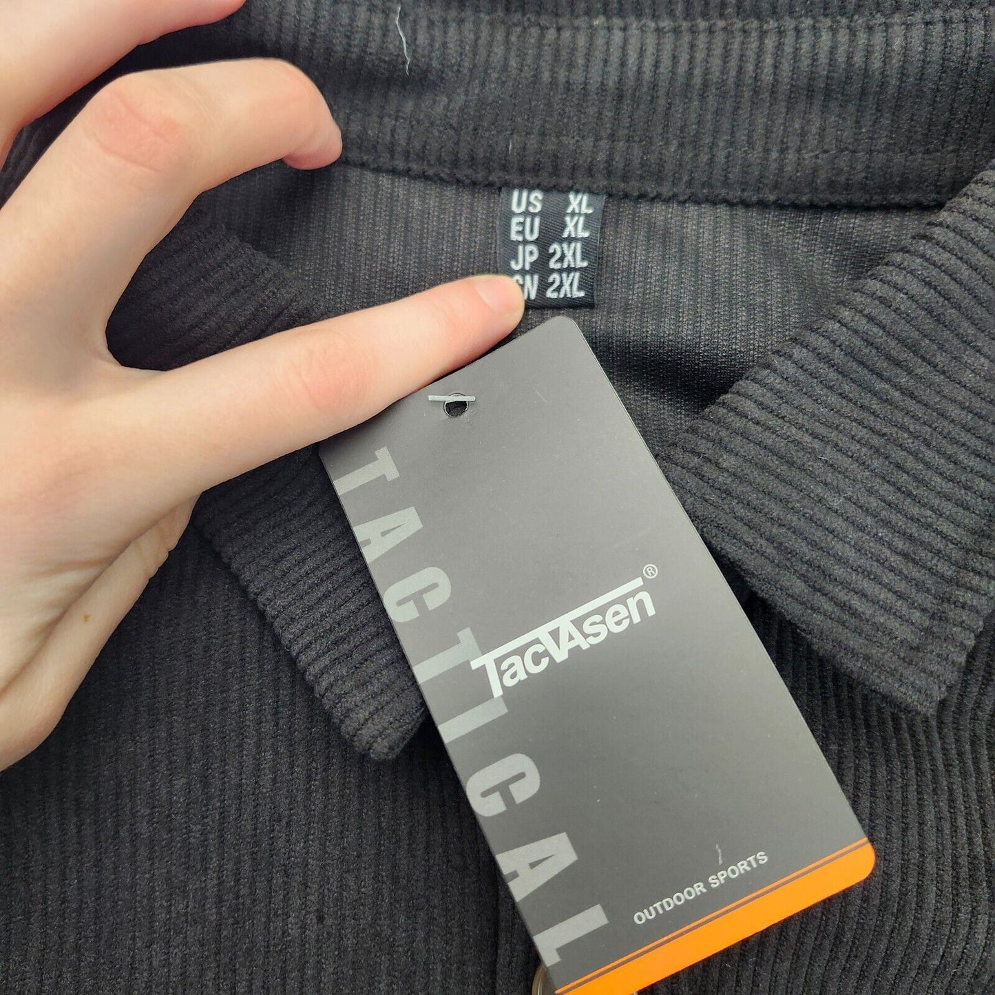 TacVasen womens corduroy button up dress shirt Black sz XL
