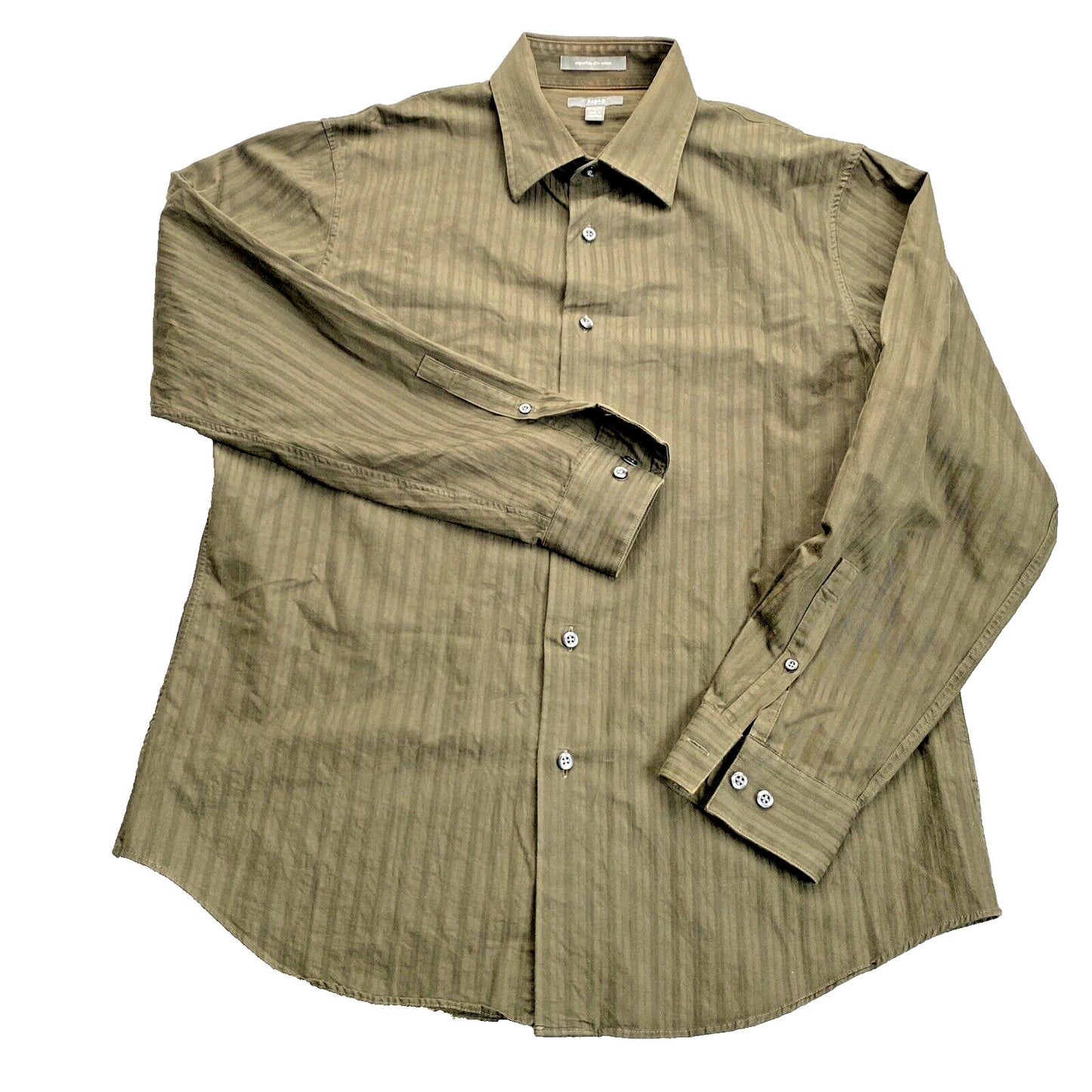 apt 9 dress shirt mens long sleeve size large green