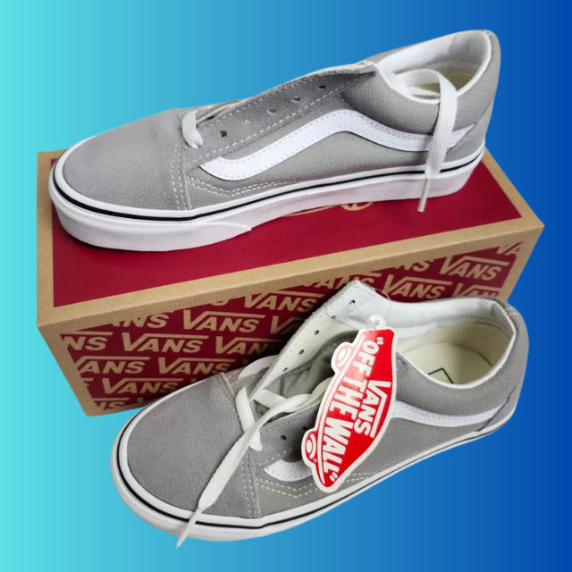 Vans Old Skool Drizzle/True White(Gray) Skate Shoe Mens Size 4 Wms 5.5