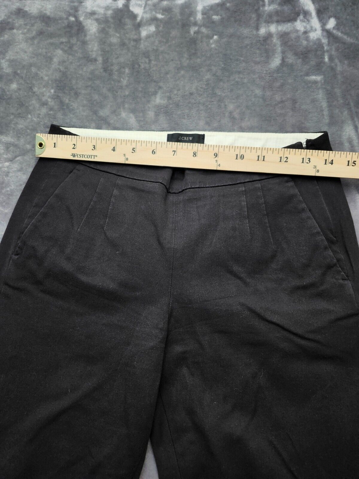 J Crew Martie Pants Womens Size 4P Petite Black Cotton