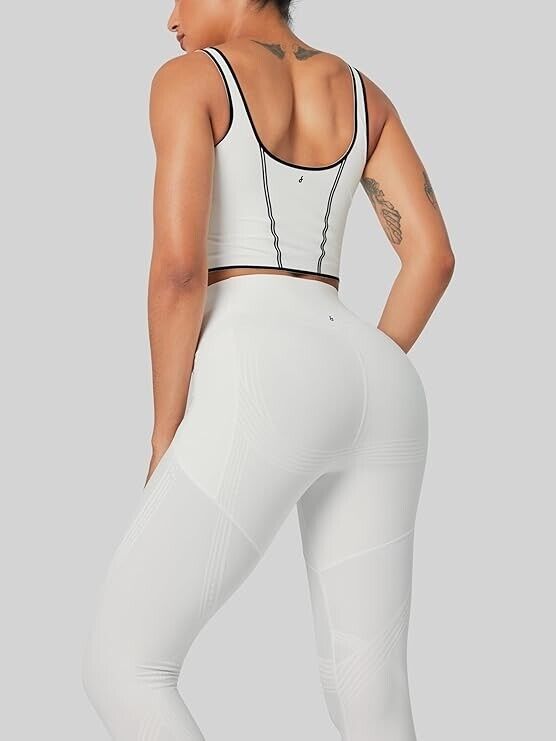 Fanka Women's Compression Lift & Curve Leggings w Tummy Control White - Medium
