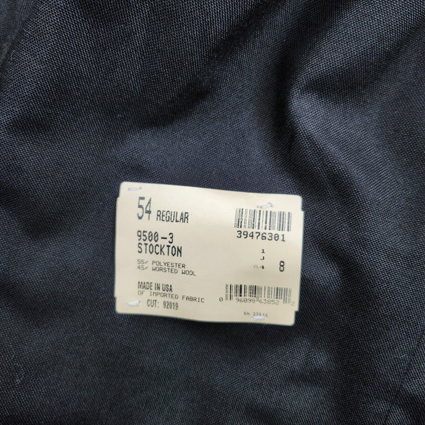 NWT Hardwick Clothes Men's Suit Jacket Black 54 Reg Peak Lapel Double Breasted