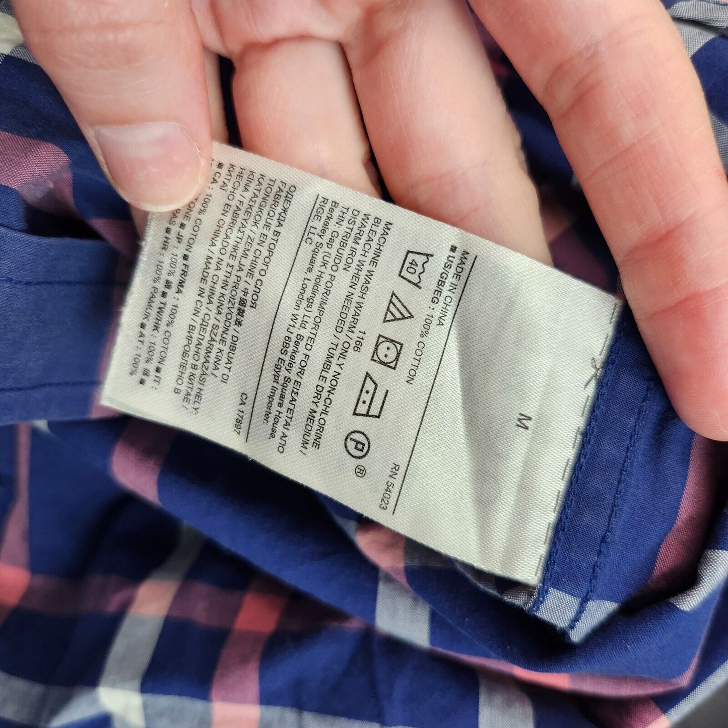 BANANA REPUBLIC SOFT WASH SLIM FIT Button Down Shirt Mens Plaid Medium