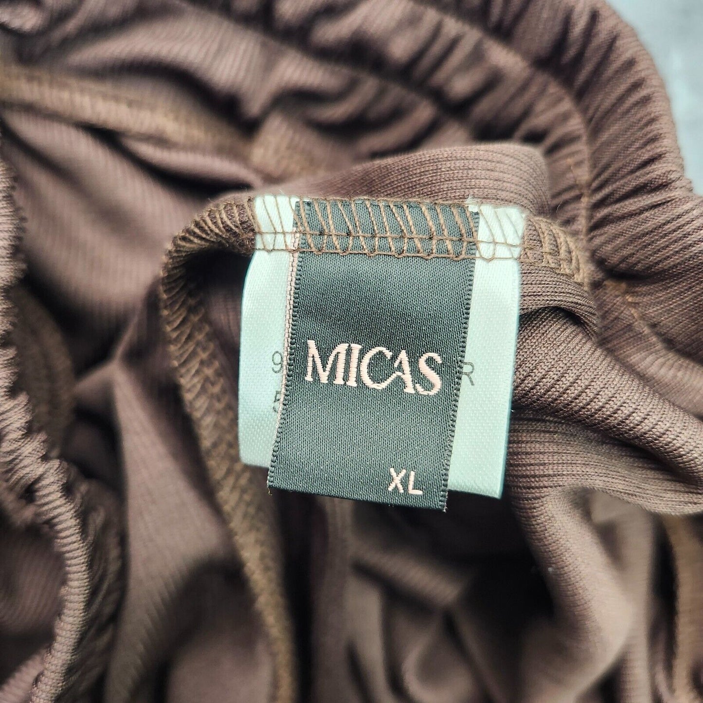 MICAS Basic Off Shoulder Long Sleeve Top and Flare Leg Long Pants Lounge Set XL